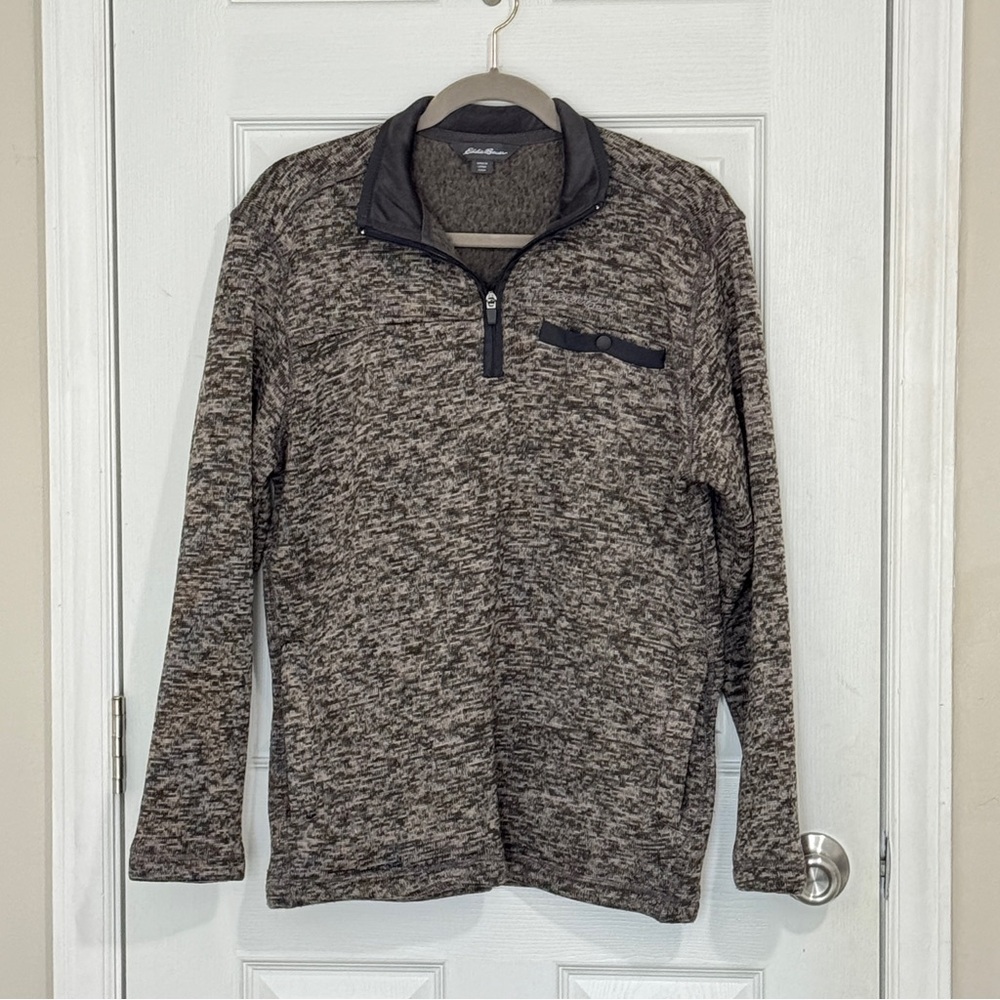 Eddie Bauer Men's Marled Zip-Up Sweater